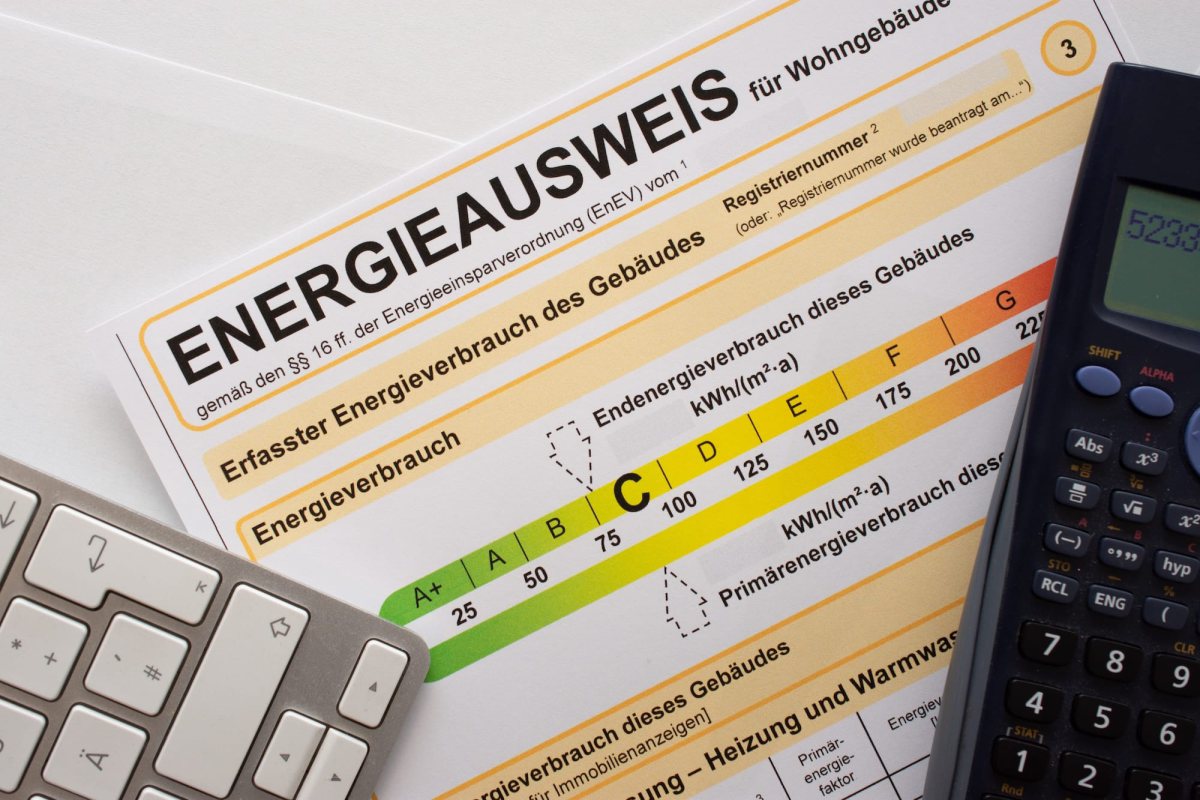 Beispiel: Energieausweis mit Energiekennwerten für Verkauf oder Vermietung eines Wohngebäudes