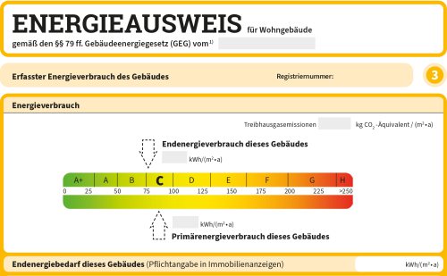 Energieausweis für Wohngebäude